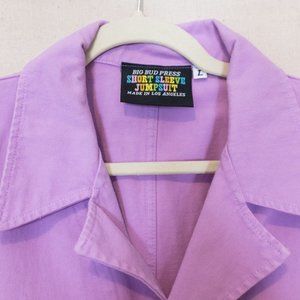 Big Bud Press Short Sleeve Jumpsuit in Lilac Purple, size L